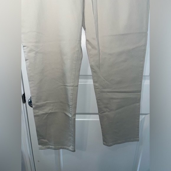 Gloria Vanderbilt Cotton Spandex Amanda Khaki Light Tan Logo Pockets Pants Sz 18 - Picture 7 of 12
